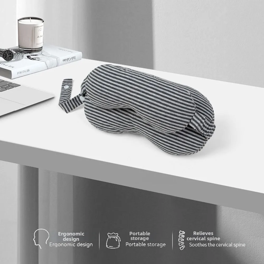 

Hot Memory Foam 2 in 1 Neck Pillow Cotton Adjustable Eye Sleep Mask Travel Pillow for Women and Men