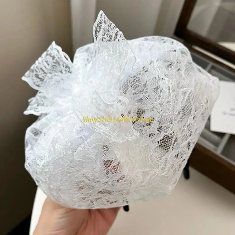 

N5KE Sophisticated Women's Evening Headwear Lace Bows Headband Hair Accesories
