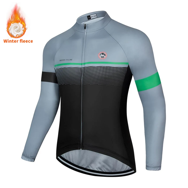 Ropa de ciclismo para hombre, sudadera de manga larga de lana para bicicleta de montaña, ropa de invierno para exteriores, novedad de 2024