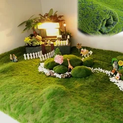 1Mx1M Artificial Moss Lawn Grassland Fake Turf Plants Garden carpet Outdoor natural landscape landscaping green floor Decoration