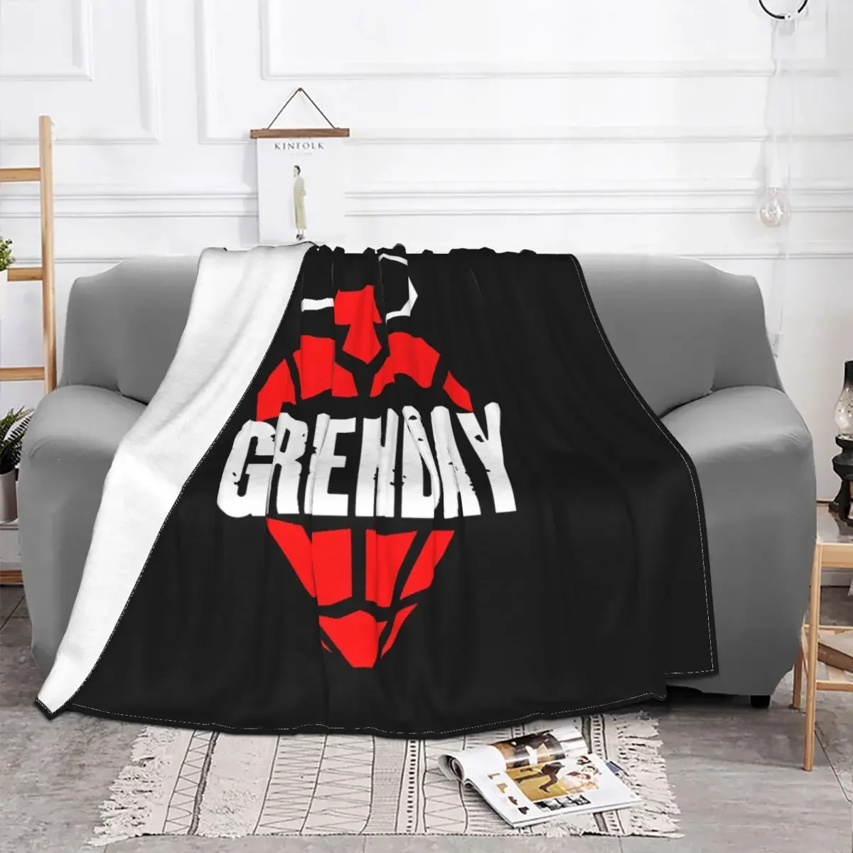 Green Day Blanket American Punk Rock Music Flannel Funny Warm Throw Blanket for Bedspread Decoration