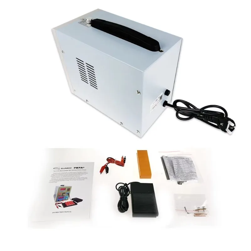 เครื่องเชื่อมแบตเตอรี่แบบจุด POWER 787A+ MCU เหมาะสำหรับเชื่อมแบตเตอรี่โน้ตบุ๊กและโทรศัพท์มือถือ พร้อมแป้นเหยียบเชื่อมแบบแม่นยำ