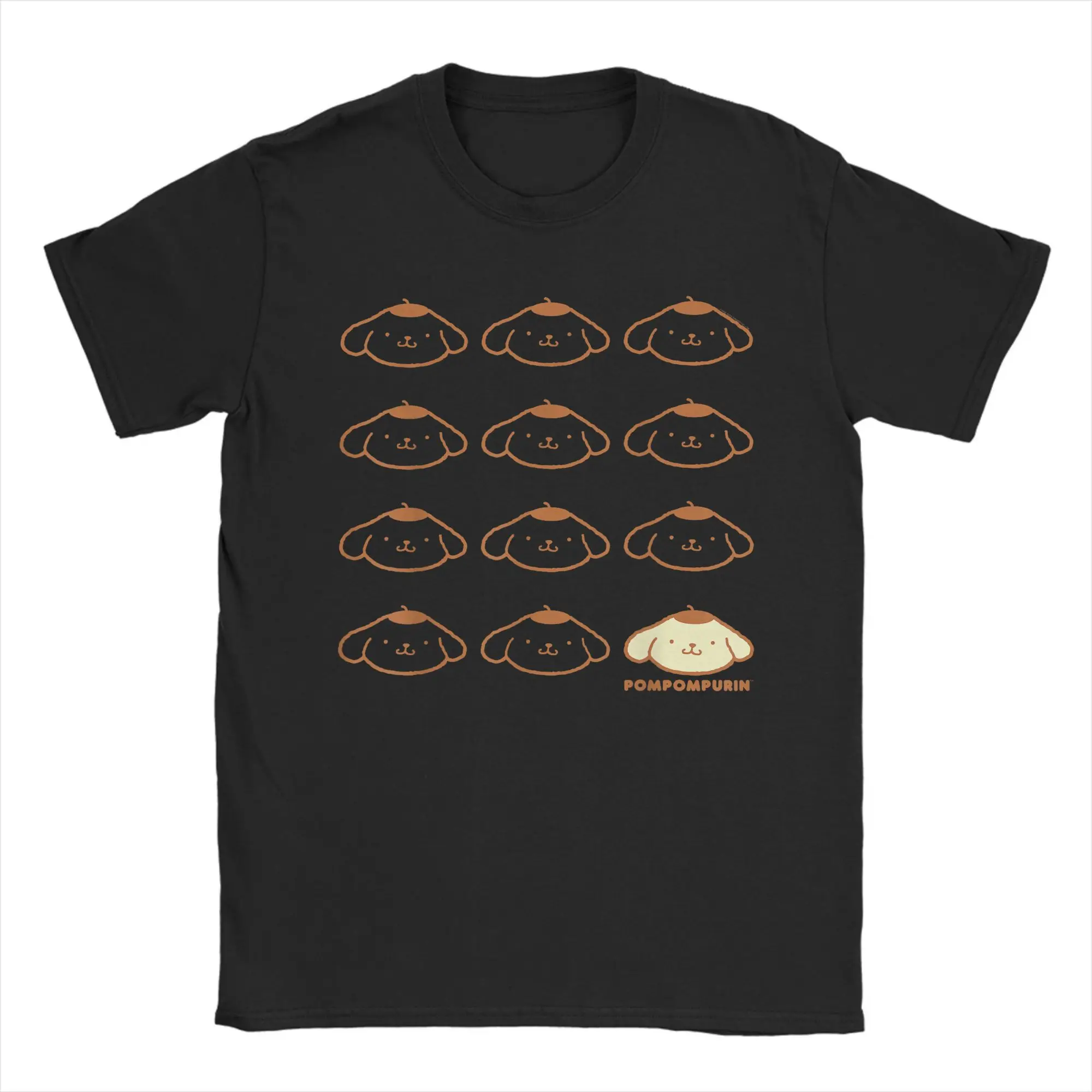 

Pompompurin Real T Shirt Men's Pure Cotton Novelty T-Shirts Crewneck Tee Shirt Short Sleeve Tops Summer