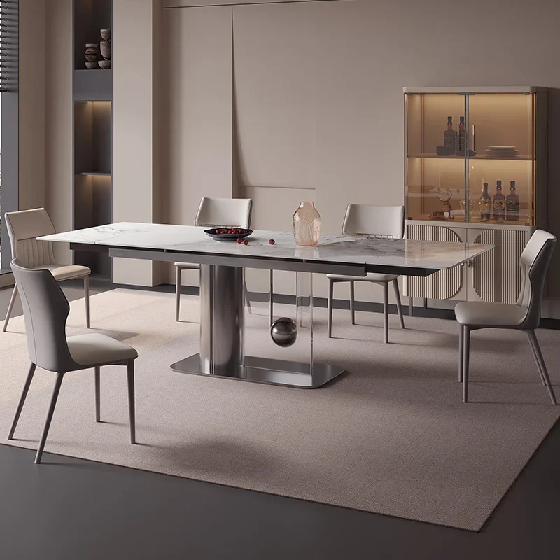 Adjustable Dining Table, Light Luxury, Small Household, Rectangular, High-end Dining Table