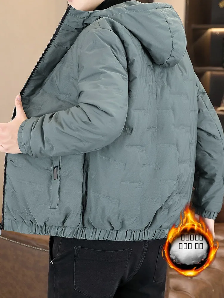 

Зимняя утепленная мужская куртка из хлопка с наполнителем, теплая верхняя одежда в модном корейском стиле, осенне-зимнее хлопковое пальто для защиты от холода