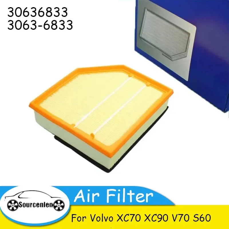 30636833 3063-6833 Air Filter Element Cleaner for Volvo XC70 XC90 V70 S60