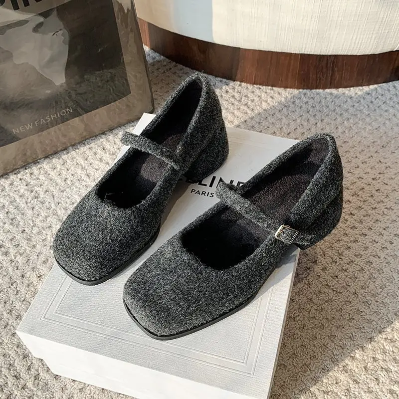 

Лидер продаж, осень 2023, женские туфли Мэри Джейн на плоской подошве, балетки с квадратным носком для женщин, туфли с пряжкой и ремешком, женская обувь Zapatos