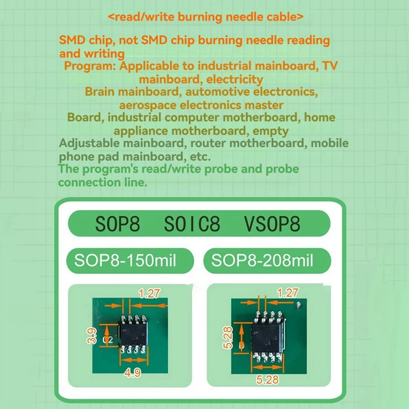 Sop8 Burning Probe Sop8 Chip Burner Chip Burning Probe Flash Spring Pin Burning Eeprom Probe Burning