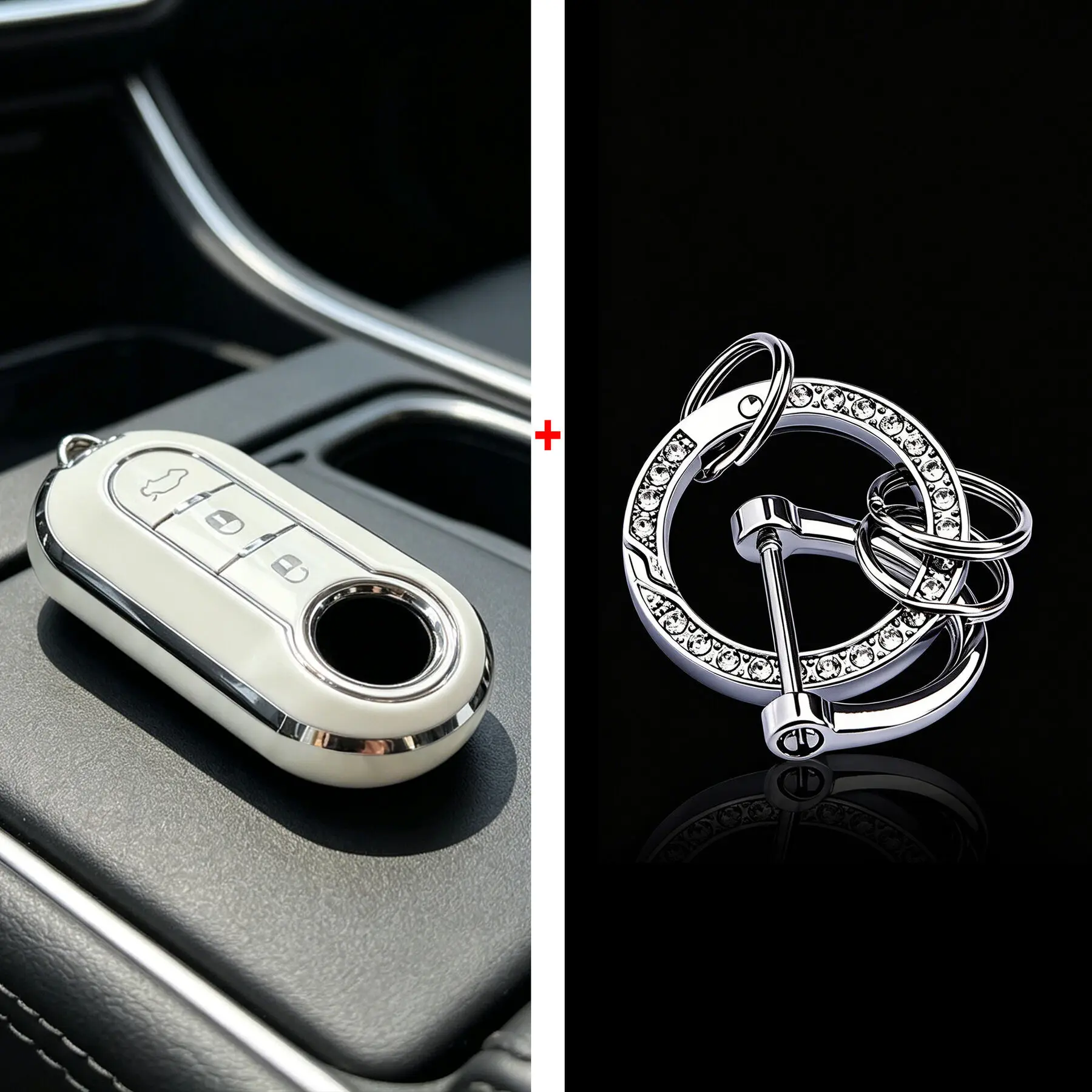 Soft TPU Key Cover Caps For For Dodge Ram 700 Keychain For Fiat 500 Ducato Panda Lancia Musa Dot Organizer Holder Car Key Case view 3