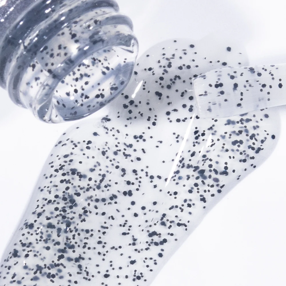 KODIES GEL Matte Top Coat Glitter Gel Nail Polish Black Spots Gel Finish Sealer Semi Permanent UV Long Lasting Matt Manicure Art