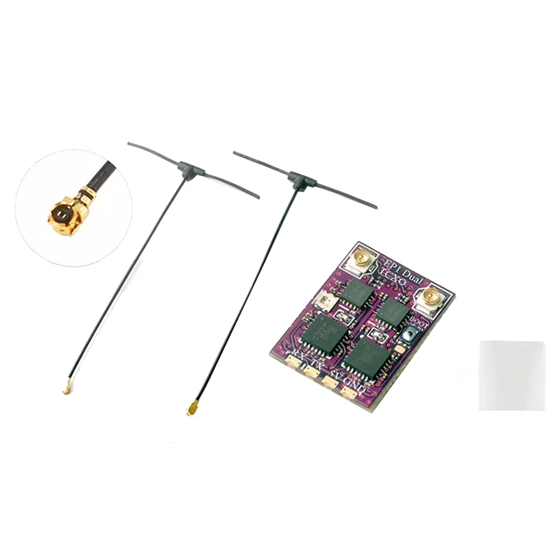 Voor Happymodel EP1 DUAL TCXO Ontvanger ESP32 2.4Ghz 2400-2480Mhz CRSF ELRS Mini FPV Racing Drone Ontvanger EP1 DUAL TCXO Duurzaam