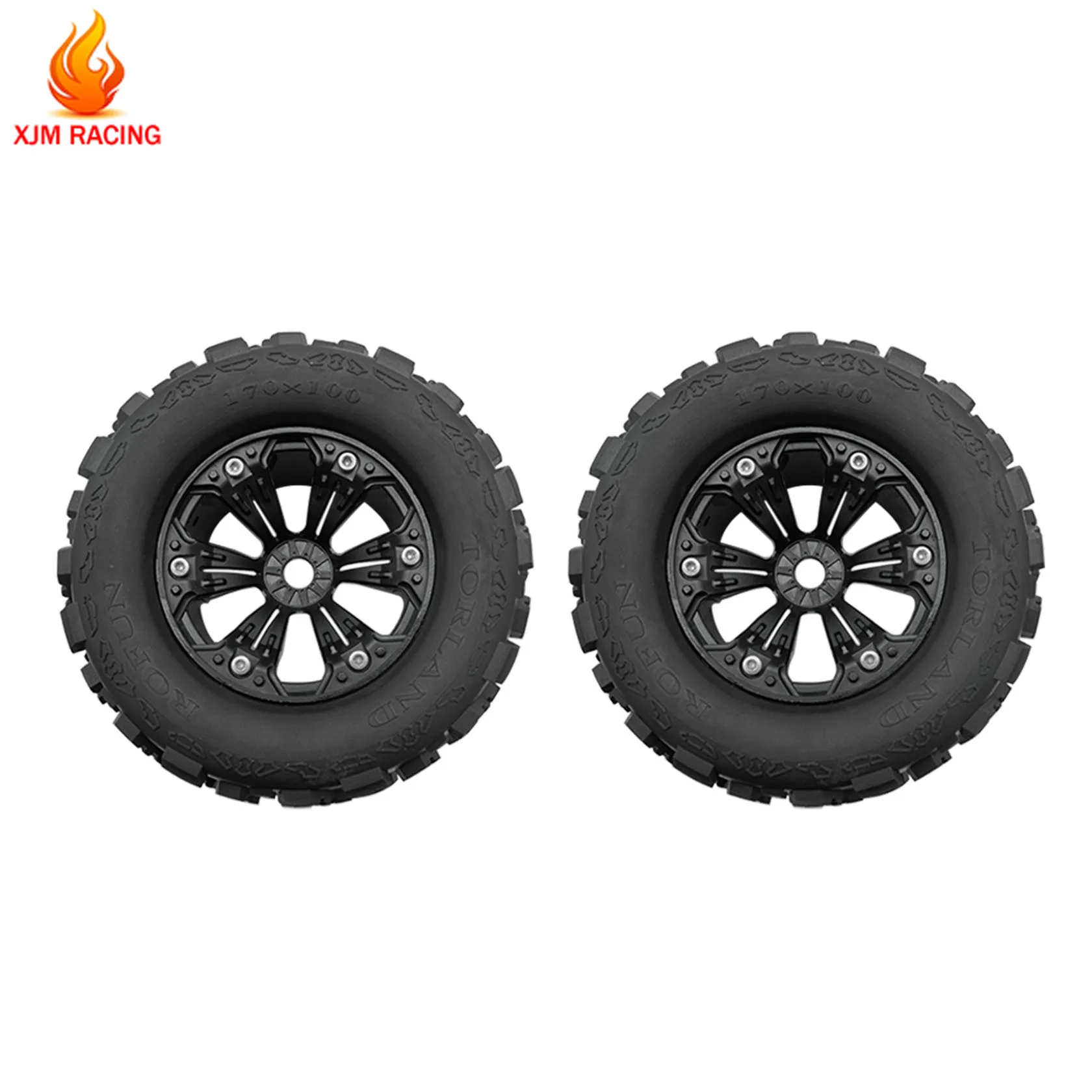 170x100mm Knobby Wheel Tyres Set for 1/8 HPI Racing Savage XL FLUX Rofun Rovan Torland Monster Brushless Truck Rc Car Parts