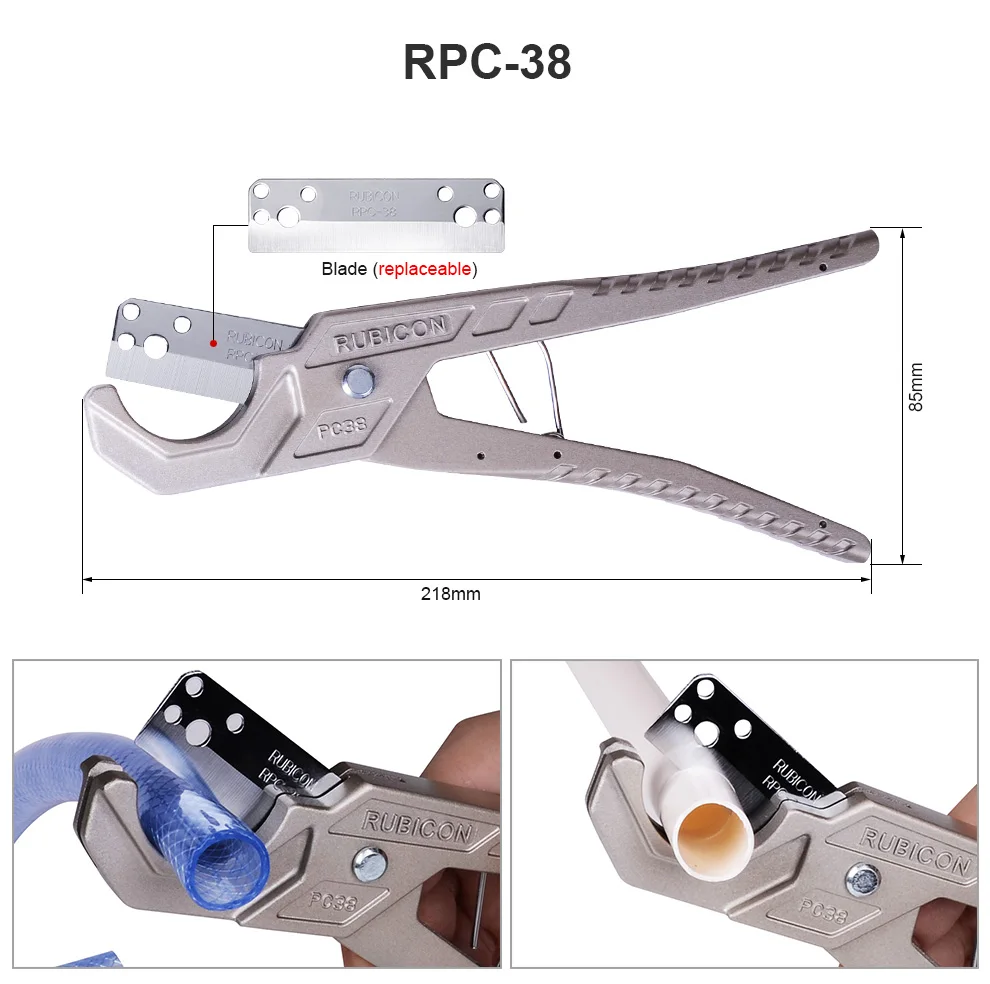 Cortador de manguera de PVC PE PEX, tijeras de tubo SK5, hoja de plomería, herramienta Manual, tijeras de tubo de plástico, cuchillo de corte de conducto, 38mm