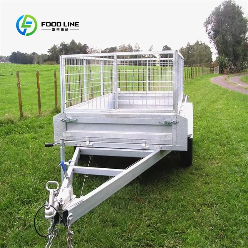Customized Farm Construction Special Galvanized Box Trailer Fully Welded Frame with Complete Electric Control for Good Transport