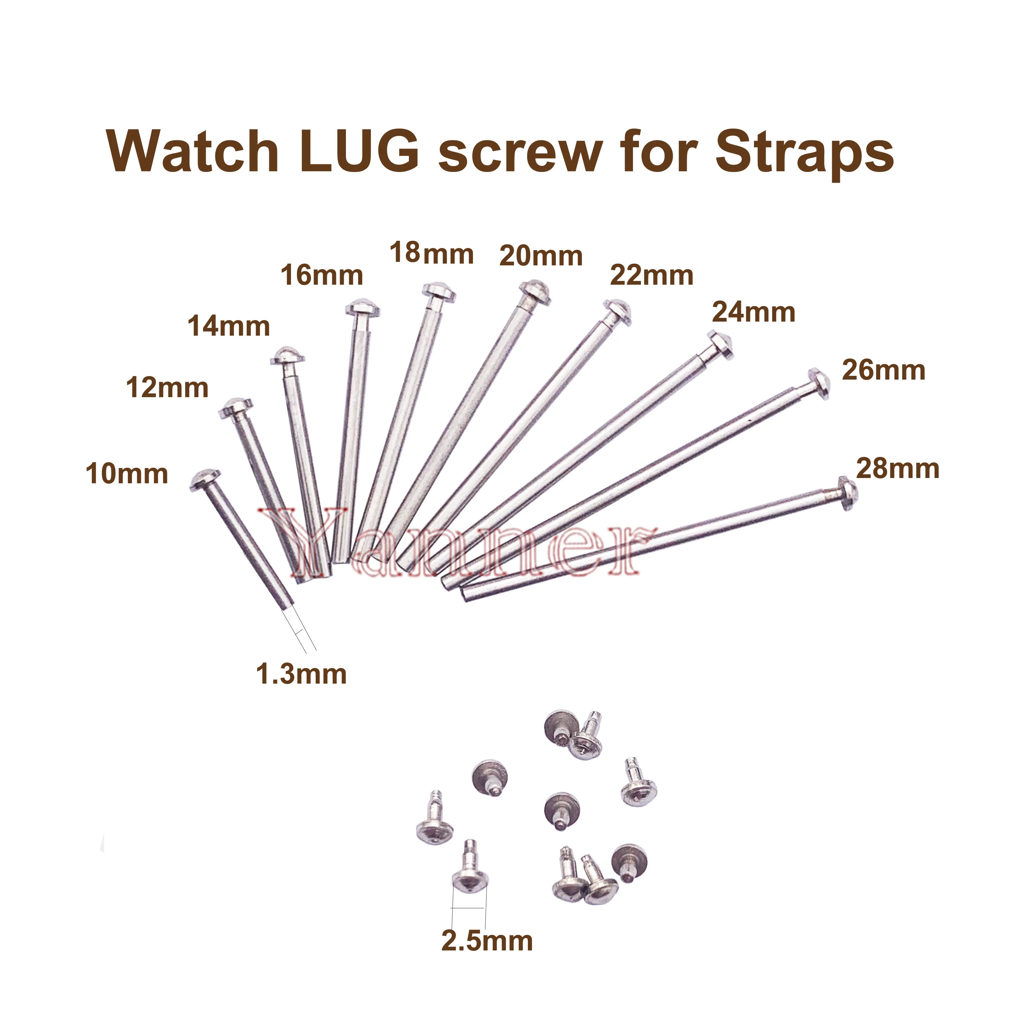 10 Size Stainless Steel Watch Band Spring Bar Strap Link Pins Repair Tool -- Watch Lug Screw 10 - 28mm