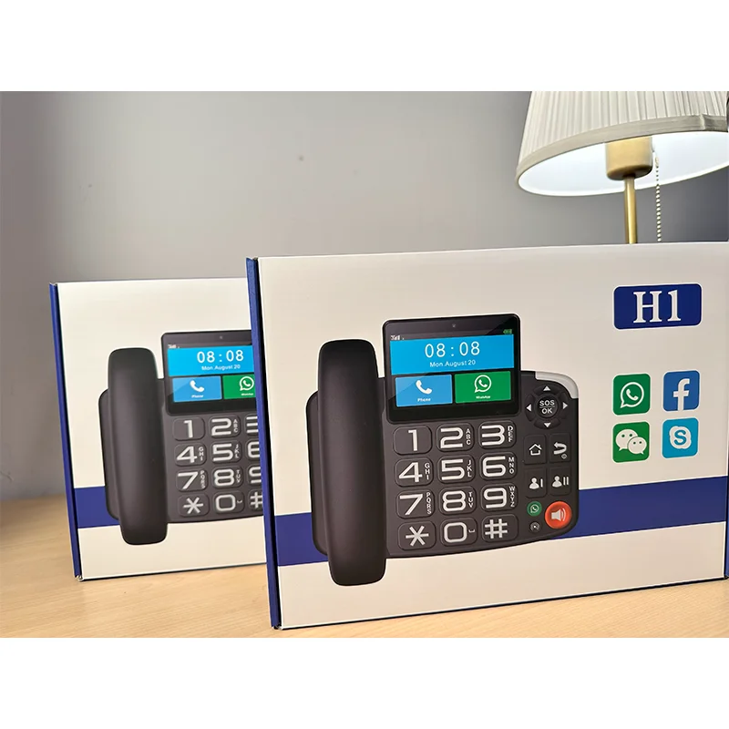 Smart 4G deskphone Google Play 3G+32G Android System Multi-Language IOT Remote Control wifi hotspot