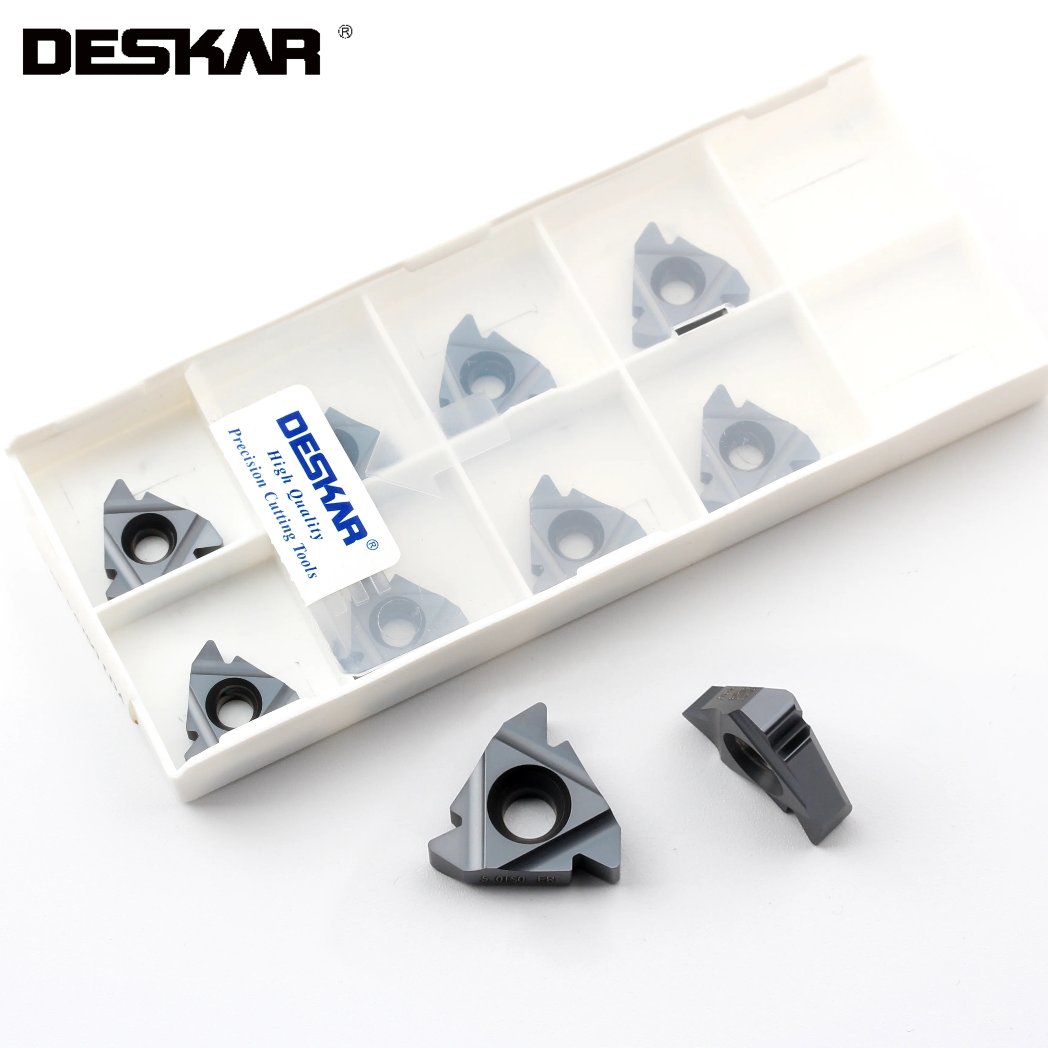 

10pcs Deskar 22er 22ir 3.5iso 4.0iso 4.5iso 5.0iso 5.5iso 6.0iso Lda Turning Tools Lathe Cutter Threading Carbide Inserts