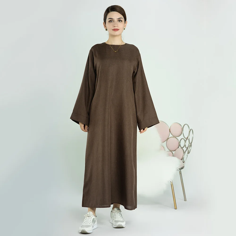 

Wholesale Factory Casual Solid Eid Prayer Arabic Abaya Long Sleeve Soft Dress Femme Clothes For Muslim Women Hot Robe