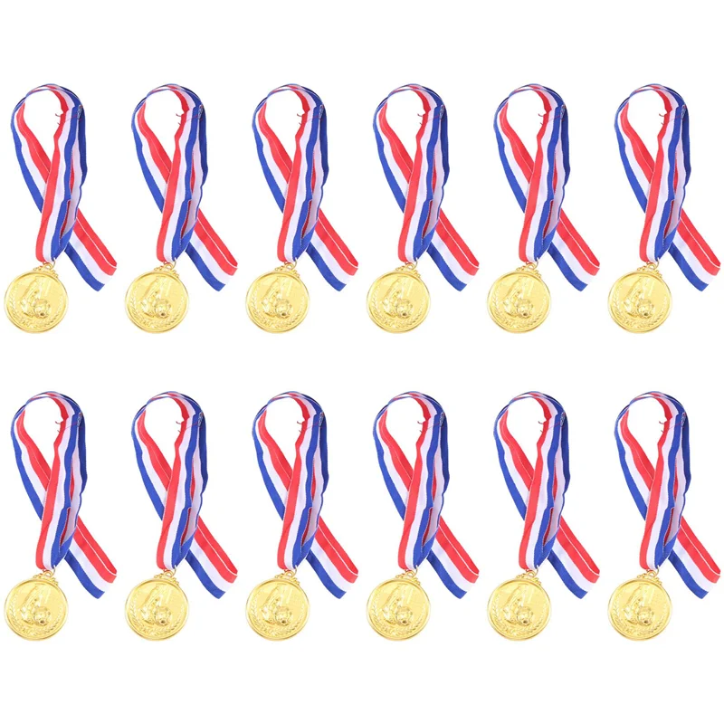 Football Cup Medal Award Medals Awards Student Party Gifts Gold Winner Award Medals 12 Pcs