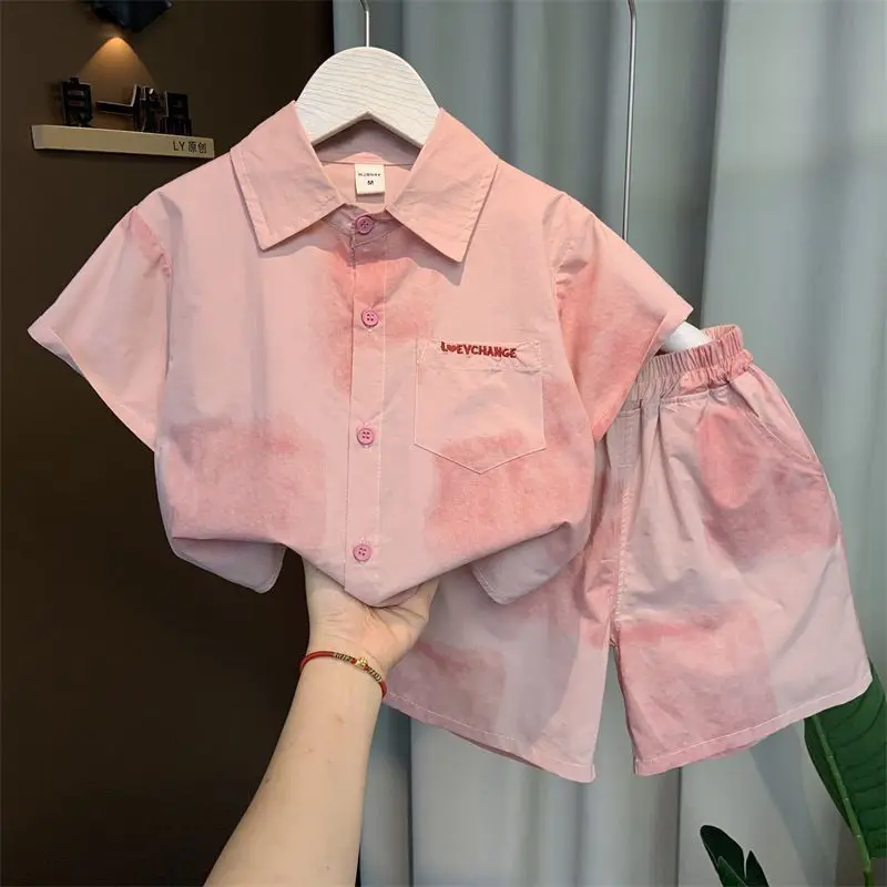 

​2025 Summer Boys Printed Cartoon Shirt Set | Kids Casual Outfit | Ages 7-14 Years Old​