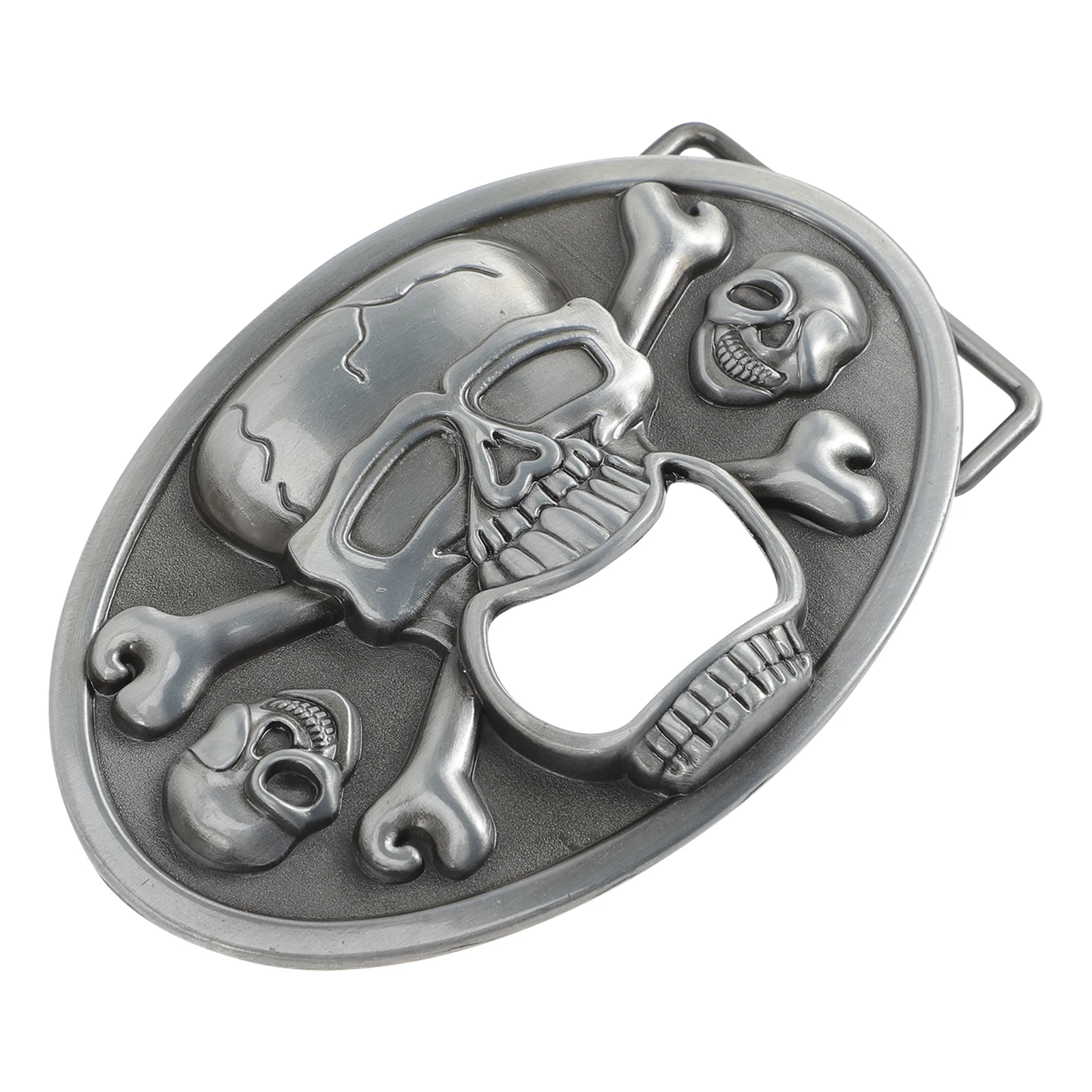 

Skull Bottle Opener Belt Buckle Halloween Gift for Men Multifunctional Lightweight Portable Cool Charming Look