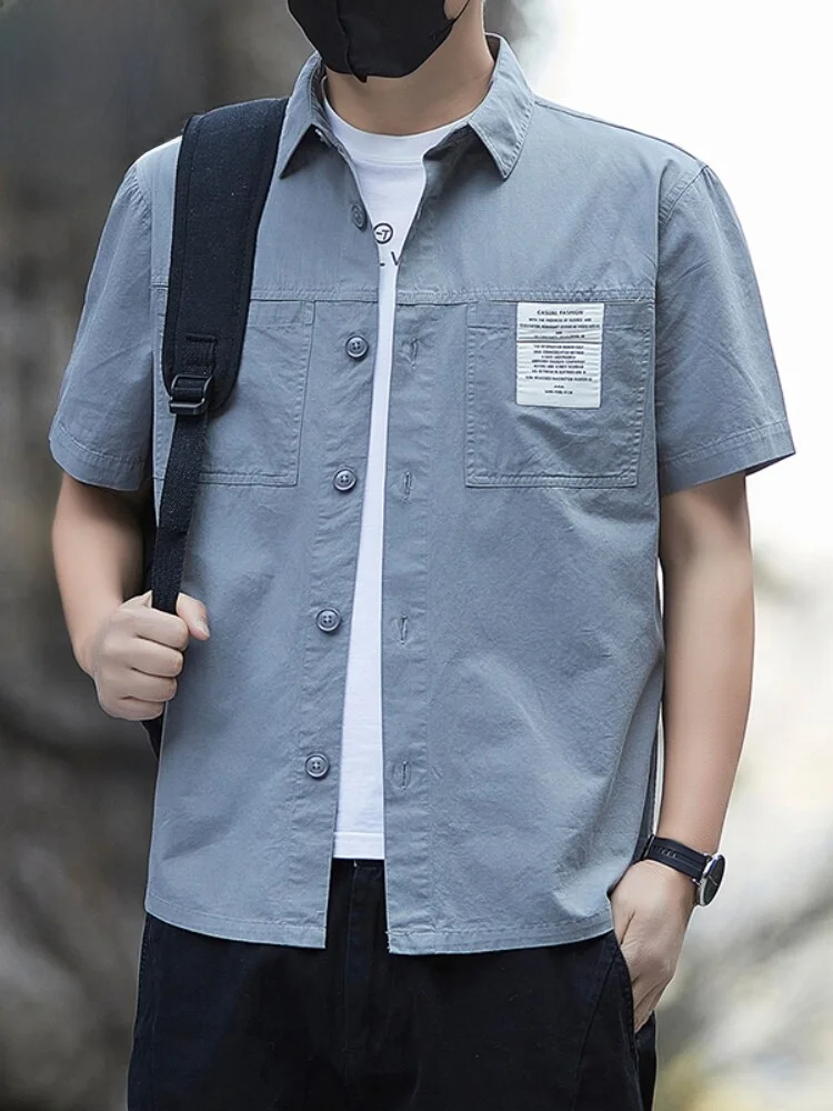 

Мужская летняя рубашка Paul свободного кроя с отложным воротником для активного отдыха, велоспорта и работы, модная городская модель.