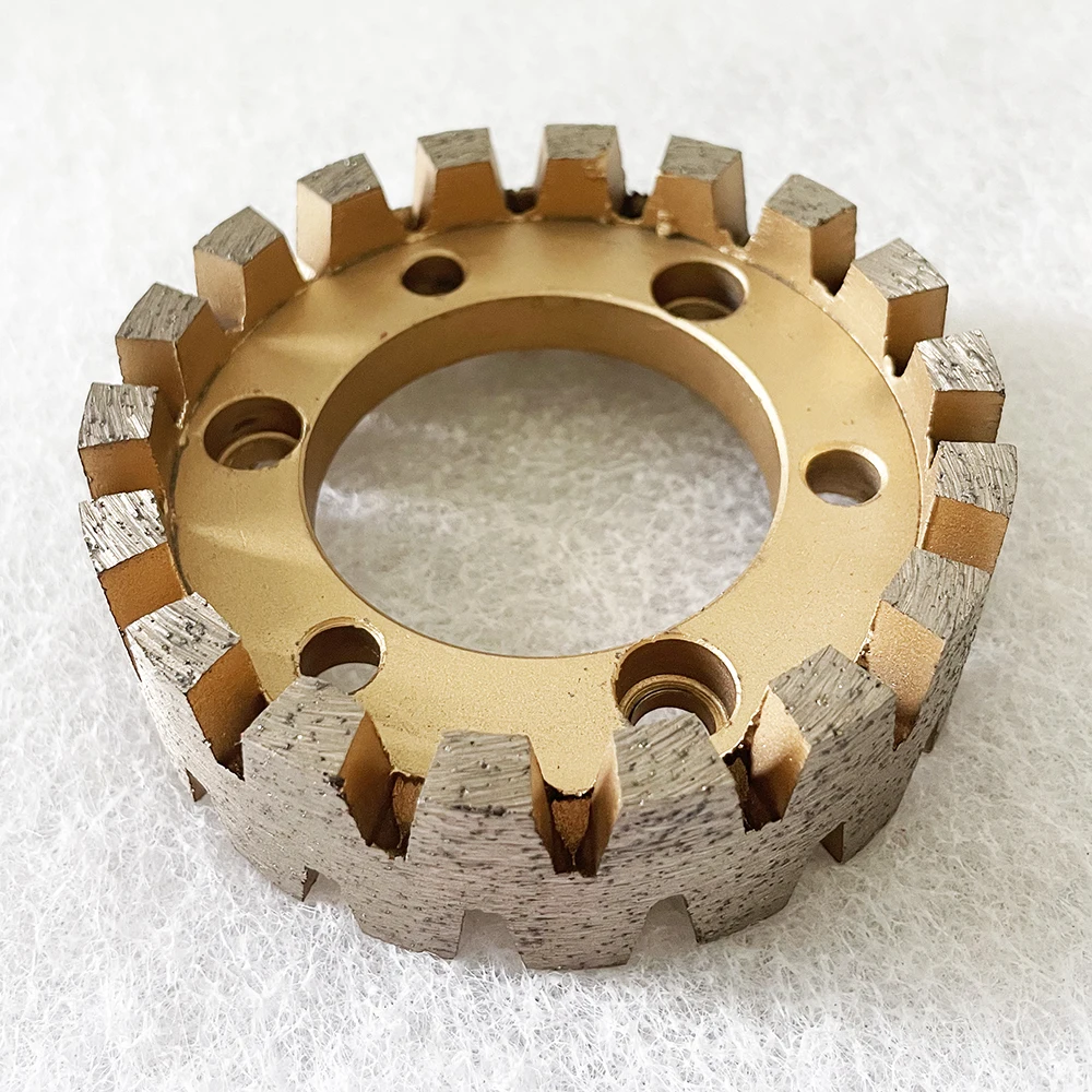 1PC 90mm Diamond Integral Segmented Standard Stubbing Wheel Heavy Duty Milling Tool For Granite On CNC Machine