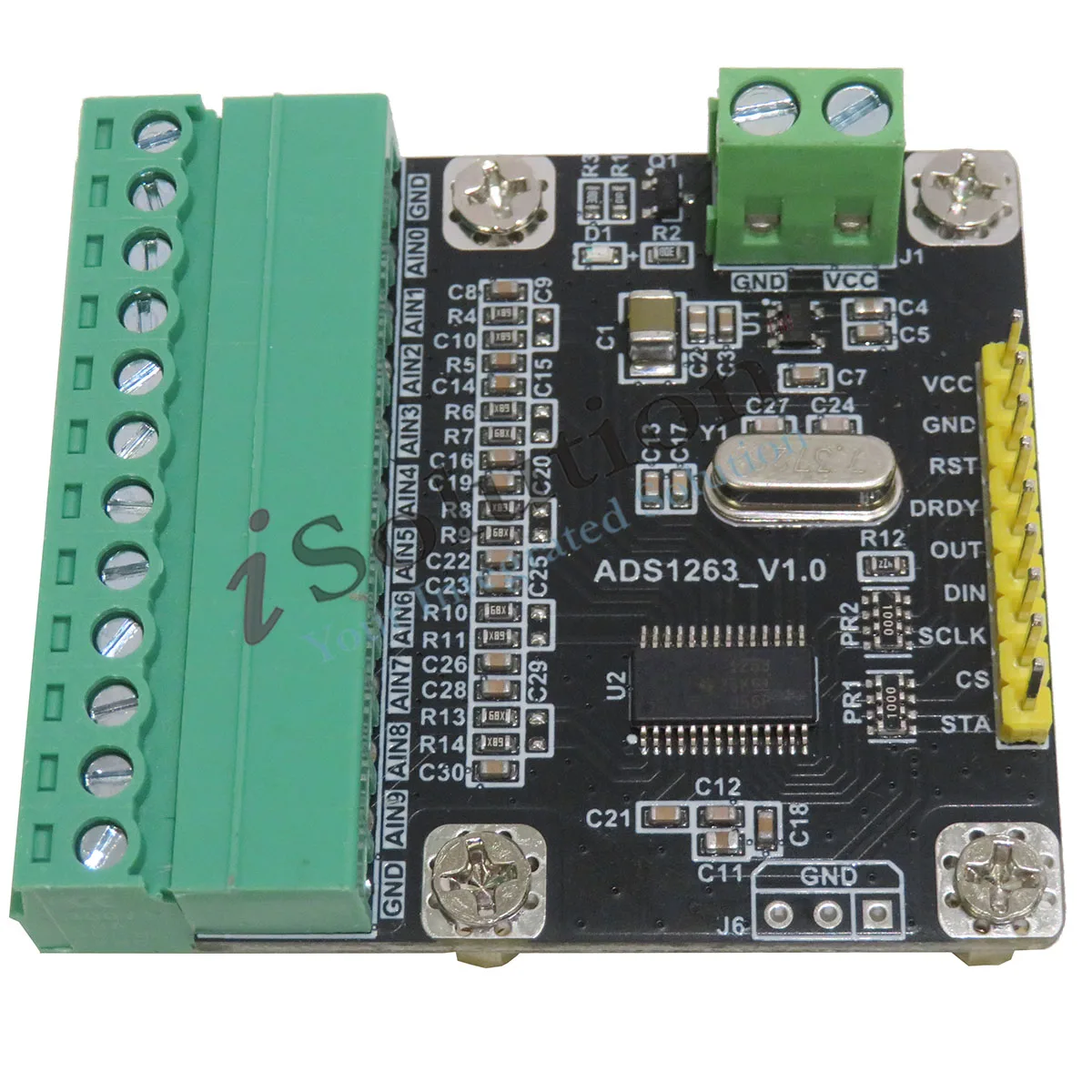 ADS1263 Module 10 Channel 32_24-bit 38K Precision Low-speed ADC Data Acquisition Analog-to-digital Converter Module