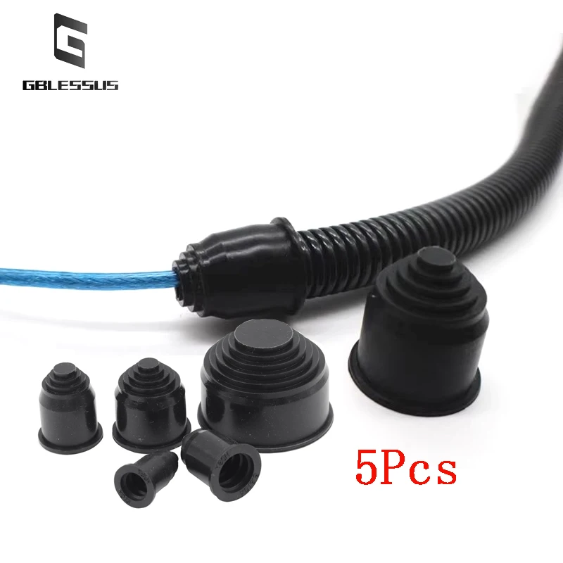 5PCS Corrugated Pipe Bellows Connector Plug Fitting Harness Guard Sleeve AD21.2 Internal Thread Connected To Waterproof Hose