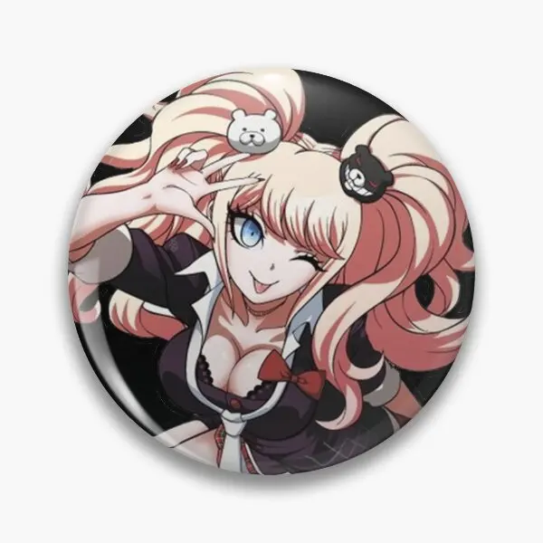 Junko Enoshima Danganronpa  Soft Button Pin Gift Badge Lover Brooch Cartoon Hat Jewelry Decor Fashion Collar Creative Funny Cute