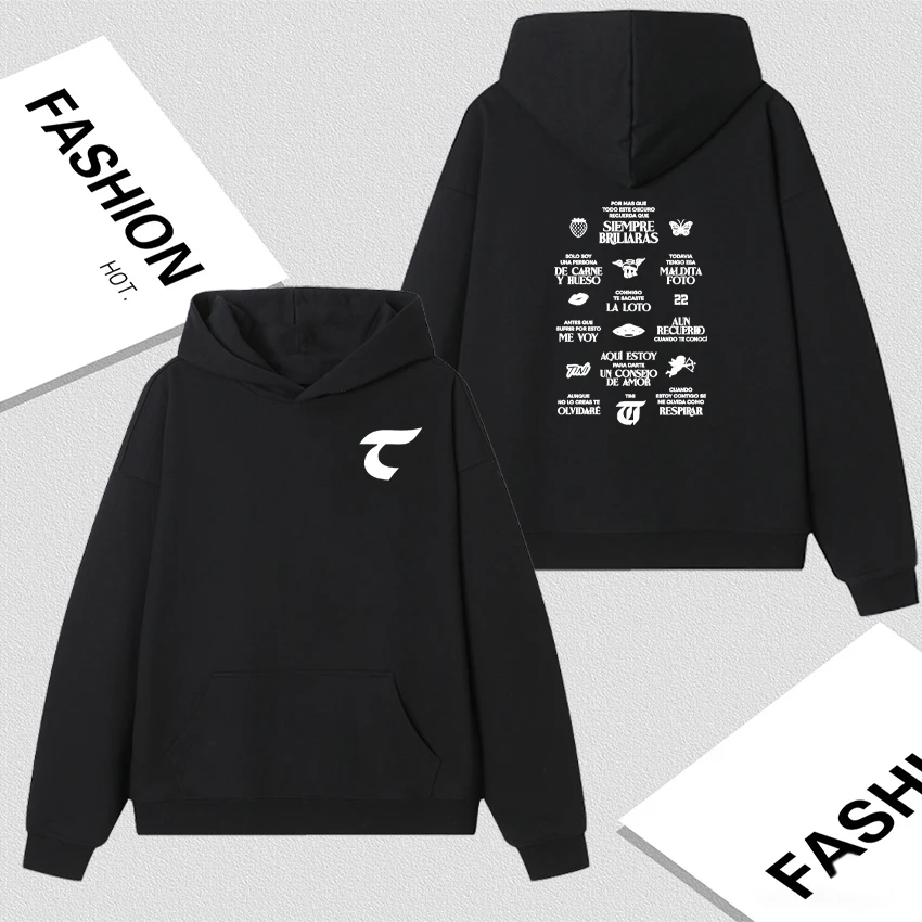 

Tini Stoessel La Triple T Futtura Graphic Hoodies Men Women Fleece Cool Pullovers Long Sleeve Oversized Streetwear Sweatshirts