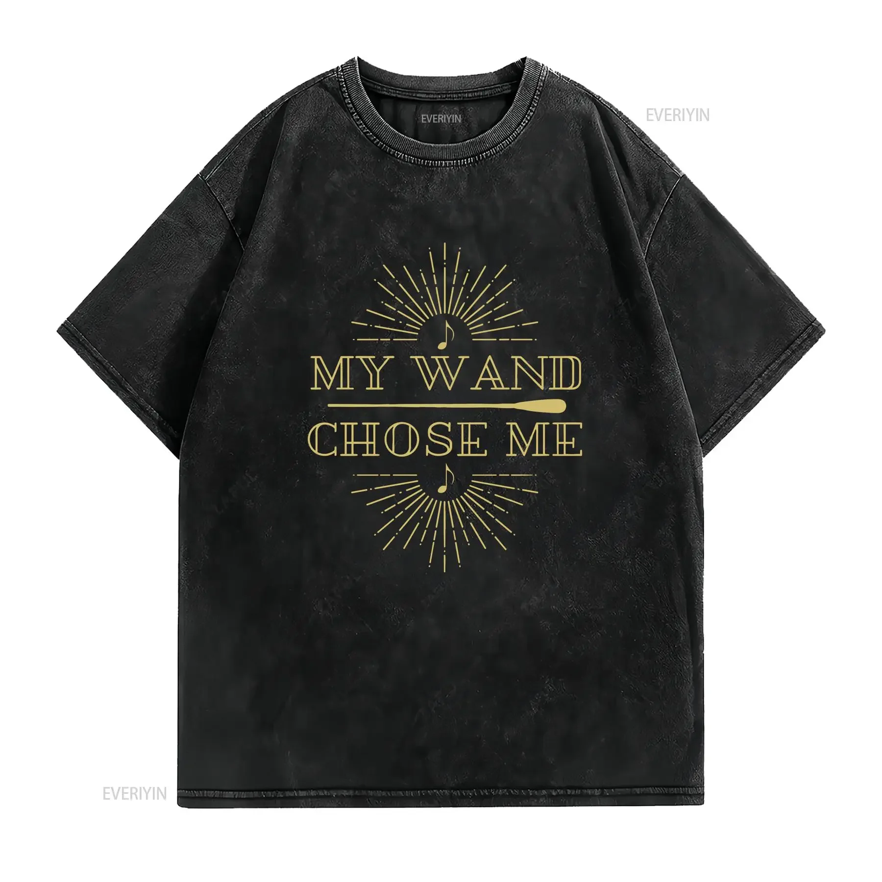 Conductor My Wand Chose Me T Shirt for Band Orchestra Choir Vintage Look Music Director vintage Washed Versatile Breathable