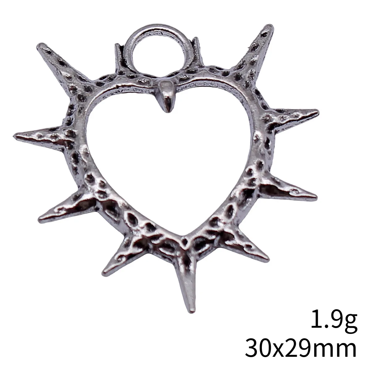 20pcs 30x29mm(1.18x1.14inch) Antique Silver Color Gothic Heart Charms Pendants DIY Jewelry Making Accessories view 4