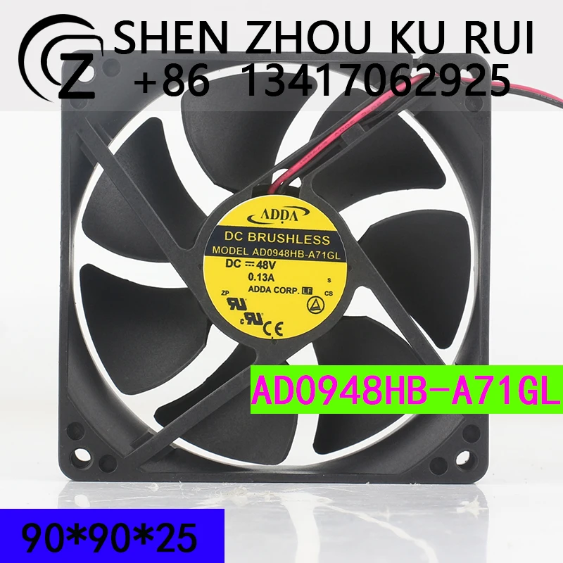 

Новый ADDA 48 В 0,13 А 9025 90X90X25 мм 9 см инвертор с двойным шарикоподшипником бесшумный двухпроводной вентилятор охлаждения AD0948HB-A71GL