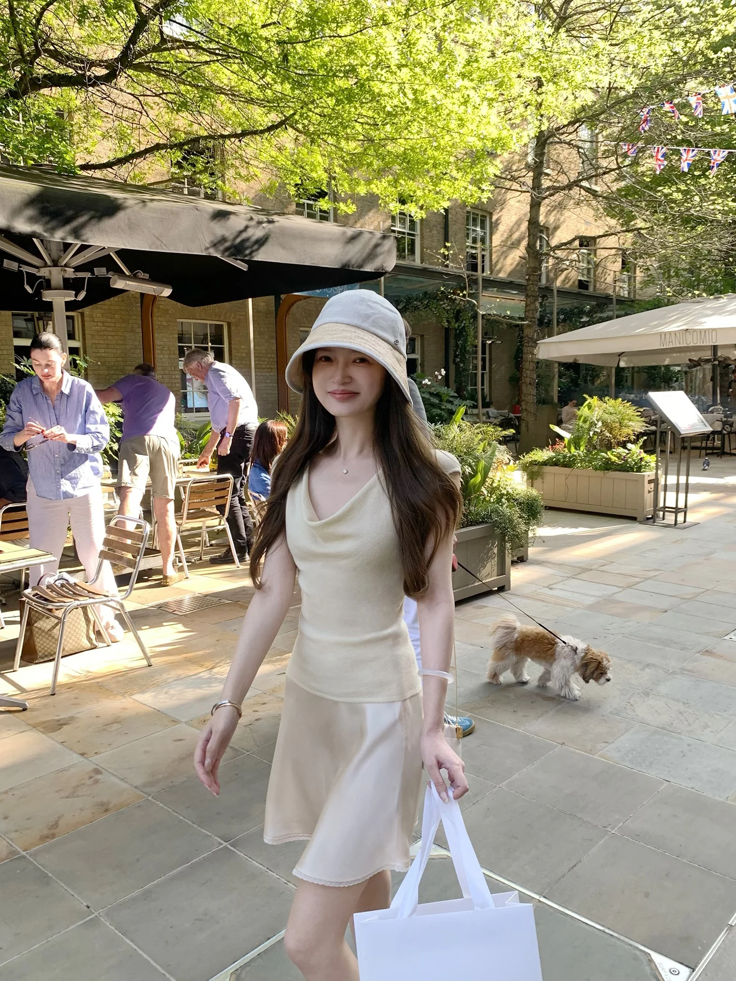 

Ele Madofit Silk Top with Flng Sves And Chop Ne Design Summer Commute Sle Women's T-irt 00% Silk Material