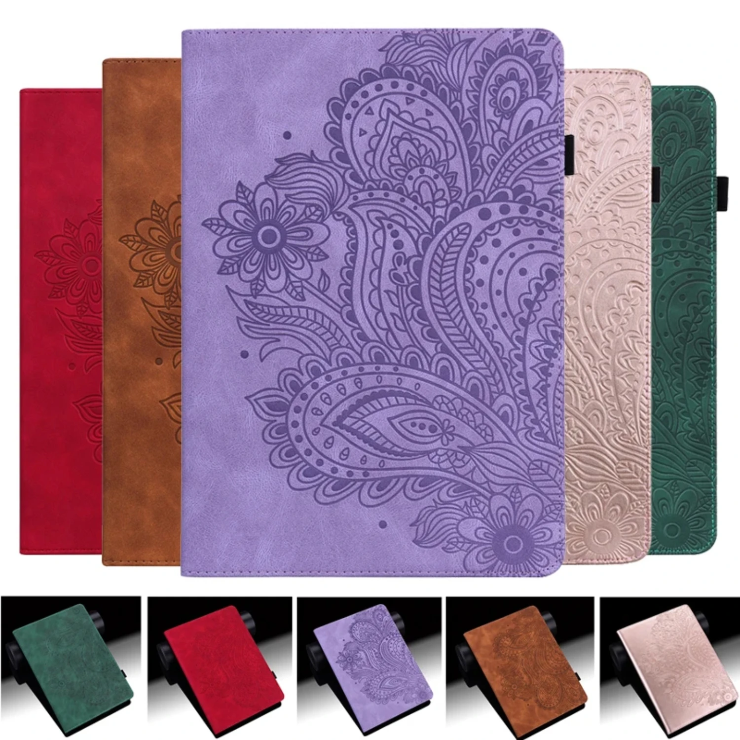 Enhance Your Tablet Experience with this Stylish Premium Embossed Leather Tablet Cover Coque Tab A 10.1 2016 Case T580 T585 - Fu