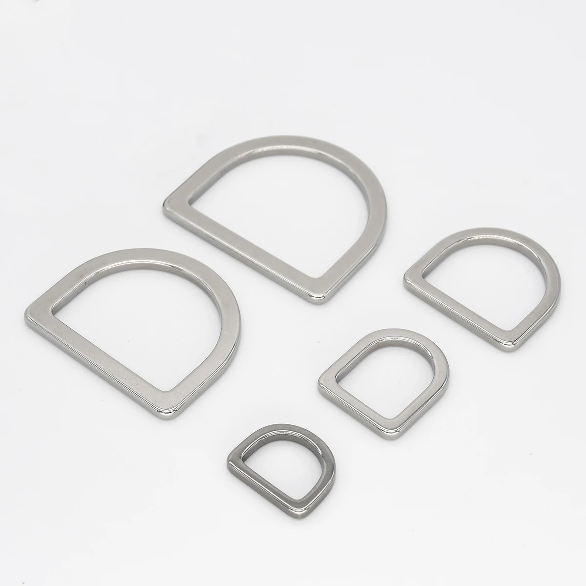 1PC Stainless Steel D Ring Buckle Oval Ring Adjuster Clasp Buckle Leathercraft Bag Parts Purse Backpack Pet Collar Accessories