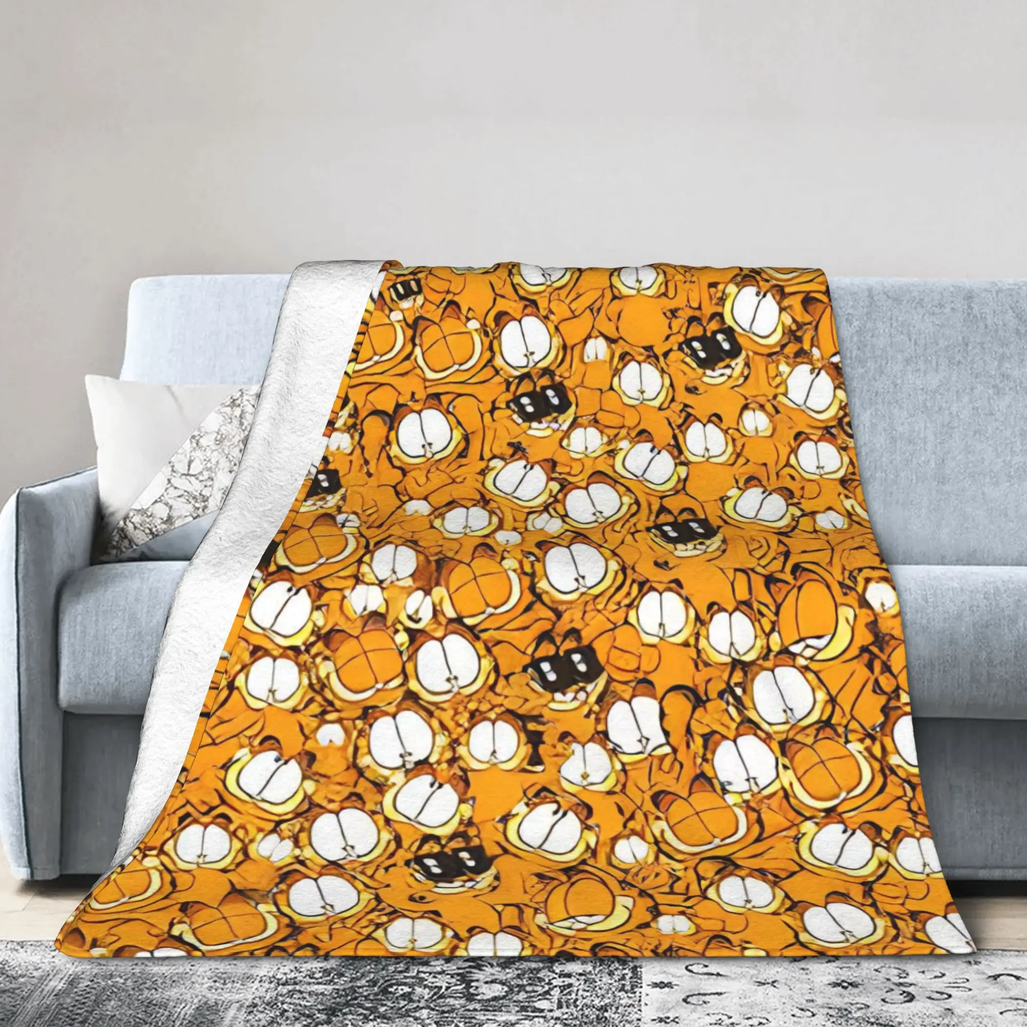 مانغا غارفيلدز بطانية كثيفة سوبر الدافئة الجدة أفخم رمي بطانية للأريكة كرسي السفر الفانيلا المفرش غطاء السرير