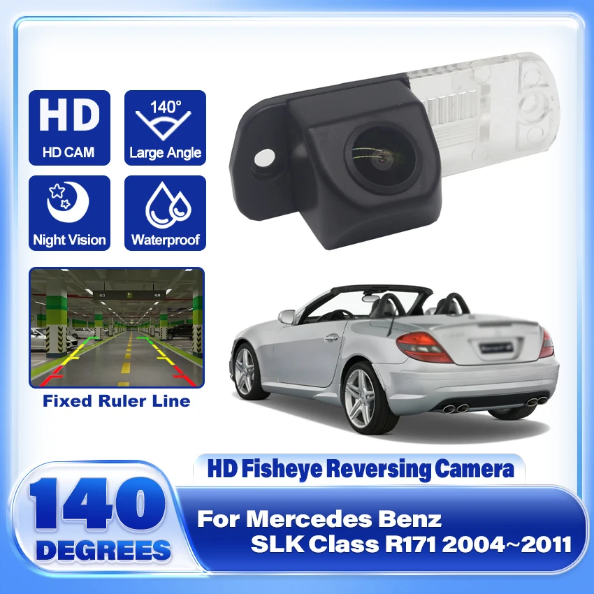 Backup Rear View Camera For Mercedes Benz SLK Class R171 2004~2011 HD Night Vision Parking license plate Camera Fisheye Lens