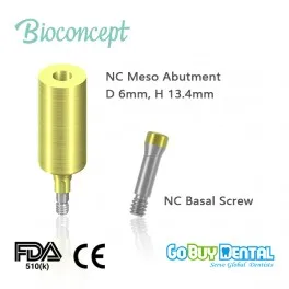 NC MesoAbutment,Diameter 6mm, H 13.4mm (131050)