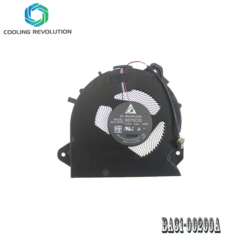 Laptop CPU Cooling Fan ND75C33 DC05V 0.50A -19D06 4Pin for SAMSUNG NT950XCJ Galaxy Book ION 15 BA31-00200A