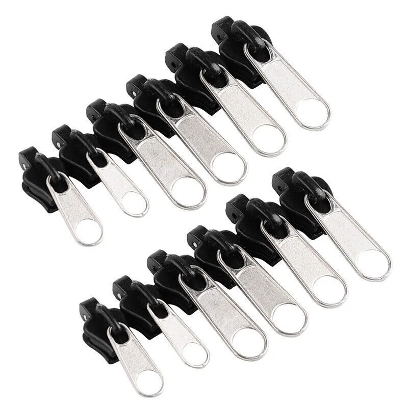 6/12/18/24/30pcs Zipper Fix Easy Repair Set Universal Plastic Zipper Head For DIY Sewing Tools 3 Sizes