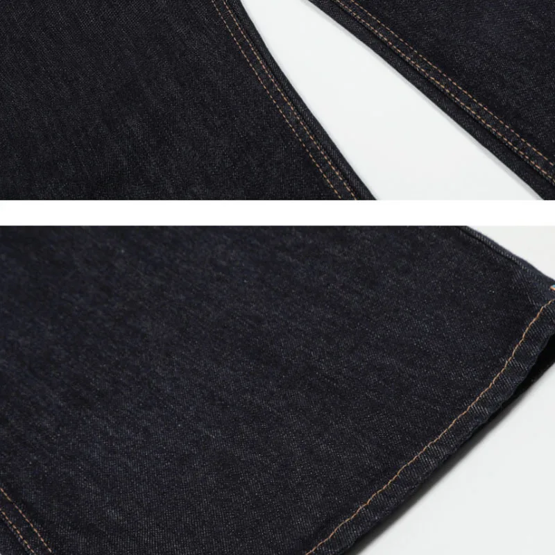 LUZHEN موضة الأصلي بلون واسعة الساق الدنيم السراويل الرجال 2025 جيوب جديدة الأحجار الكريمة تزيين فضفاض جينز غير رسمي JY3047