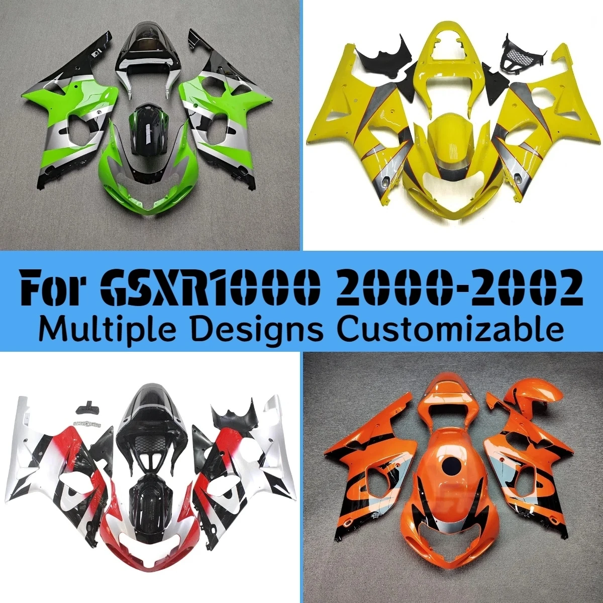 GSXR 1000 2000 2001 2002 Fairing Kit for GSXR1000 00 01 02 ABS Plastic ZXMT Motorcycle Fairings