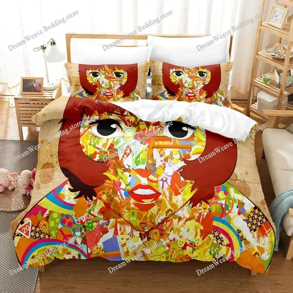 

New Paprika Movie Bedding Set Single Twin Full Queen King Size Bed Set Adult Kid Bedroom Duvet Cover Sets 3D Anime Bed Sheet Set