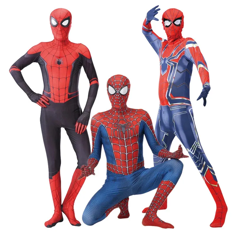 MARVEL Spider-man Costumes Tom Holland Spiderman Cosplay Bodysuits For Kids Adults Party Clothes Birthday Gift Fans Collection