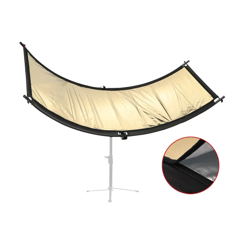 U-shaped curved surface reflective plate shooting certificate photo fill plate curved surface reflective screen gold, silver