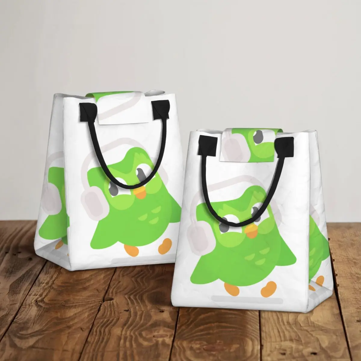 

Duolingo Owl Duo Insulated Lunch Bag for Women Kids Portable Food Boxes Thermal Lunch Box Tote