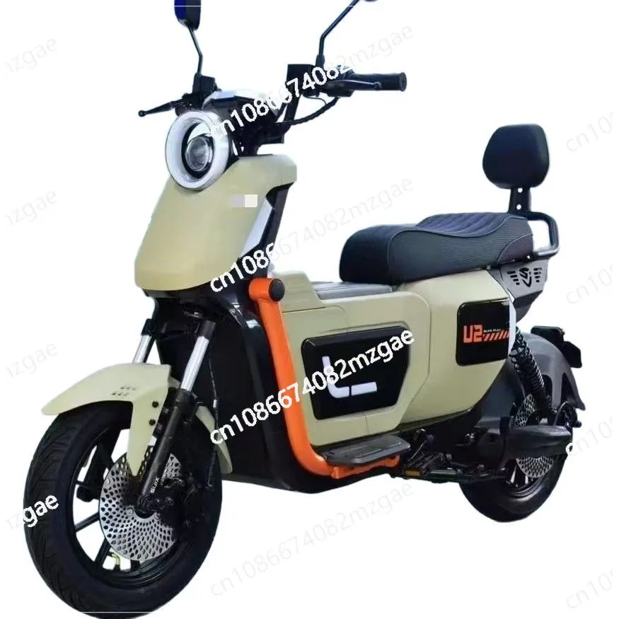 

U2 Model Electric Bicycle - Two-Wheel Electric Motorcycle with Headlights and Large Saddle