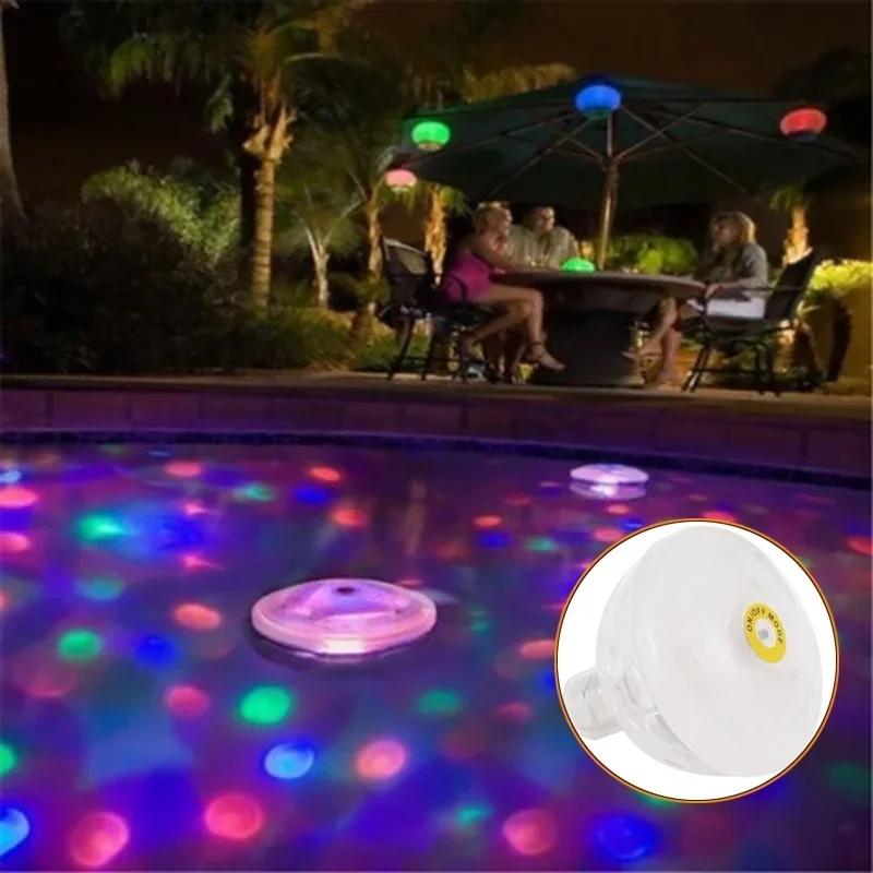 LED Floating Swimming Pool Light Underwater Disco Lights Waterproof RGB Submersible Lamp For Baby Bath Party Outdoor Pond Decor